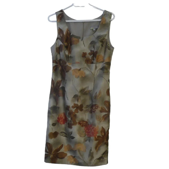 Linea Domani Women's Floral Semi Fitted Sleeveless Dress Sweetheart Neck Size 8 - Picture 1 of 10